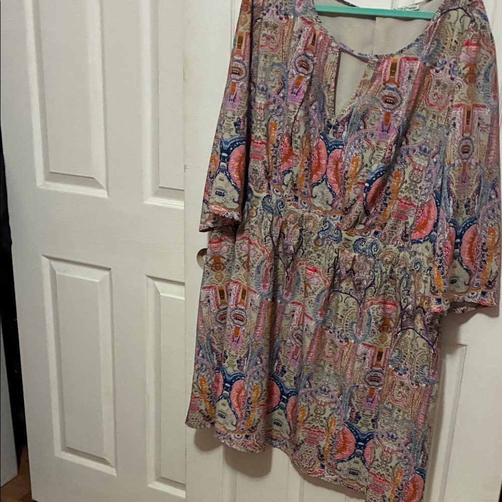 Vibrant Paisley Long Sleeve Dress